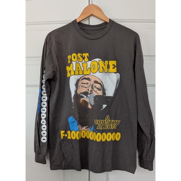 Post Malone Long Sleeve Graphic F-1 Trillion VIP Concert Tee - Picture 1 of 4